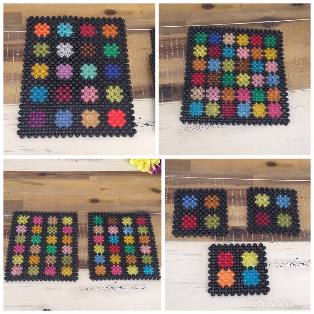 ❌Beaded Coasters Decor House Kitchen Handmade Set - Picture 3 of 8